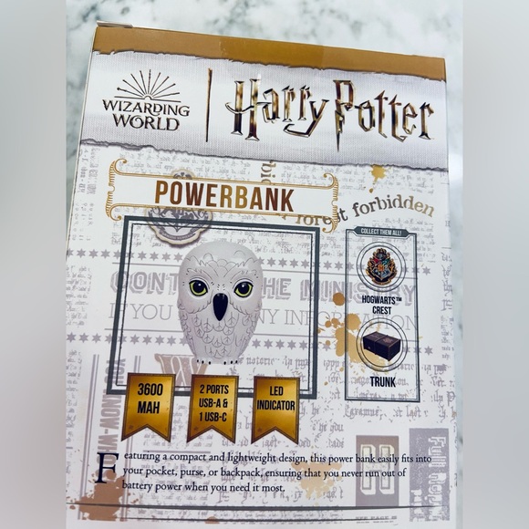 🔥Host Pick! 🔥 NWT! Harry Potter Power Bank, Hedwig owl shape. In unopened box. - Picture 3 of 5
